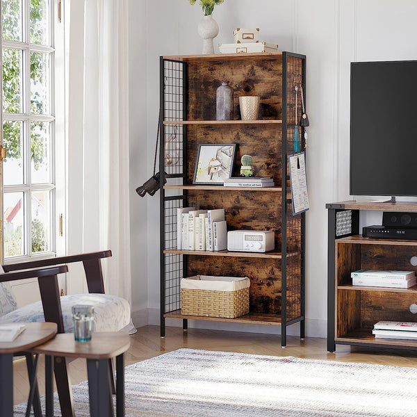 5-Tier Bookcase with Hooks - Karrari