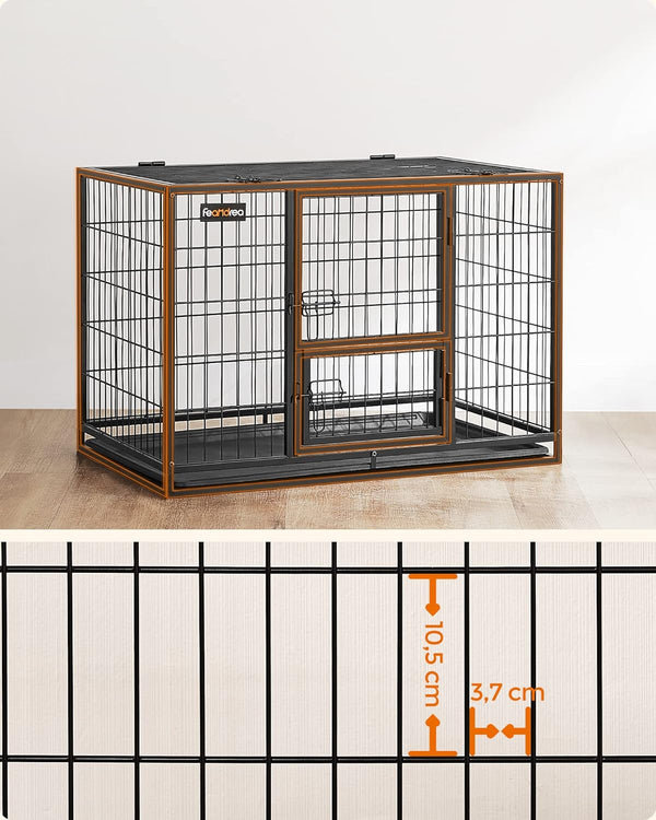Heavy-Duty XXL Metal Dog Crate - Removable Tray - Karrari