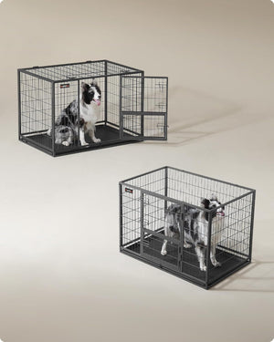 Heavy-Duty Portable Dog Crate with 2 Doors - Karrari
