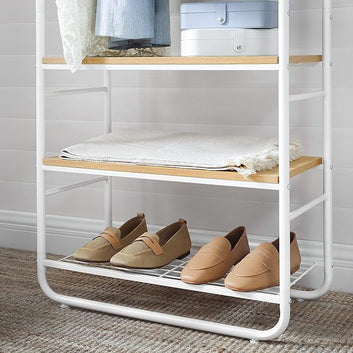 Wardrobe rack, wardrobe, clothes rack, with shoe shelf, shoe shelf, hall, bedroom