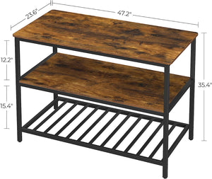 Baker’s Rack Kitchen Island with Countertop - Karrari
