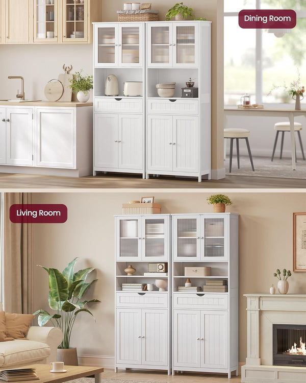Storage Cabinet with Drawer, Shelves & Open Storage