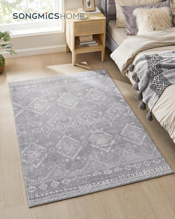 Rug, 120 x 170 cm, Non-Slip Rug, Dove Grey