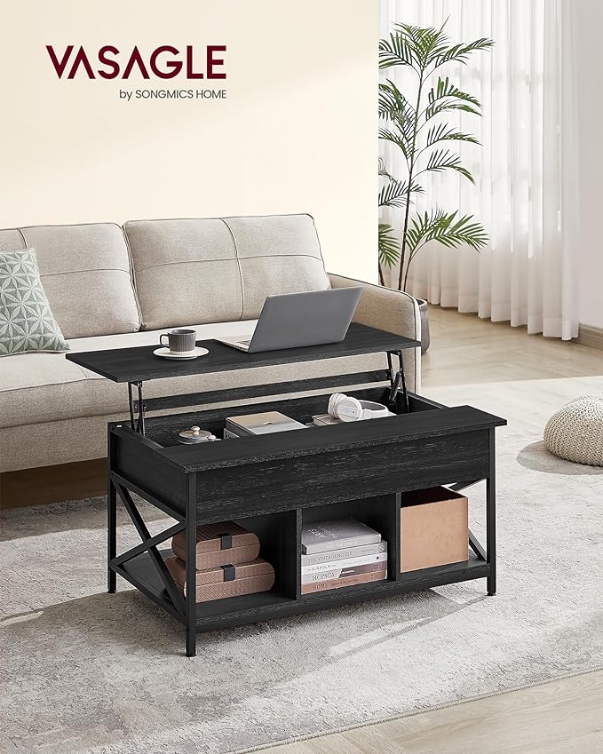 Coffee Table, Lift-Top Table Coffee Table for Living Room, Coffee Table with Open and Hidden Storage