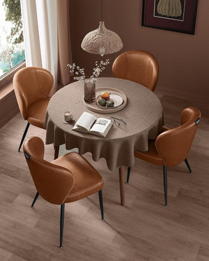 Mid-Century Faux Leather Dining Chairs (set of 2) - Karrari