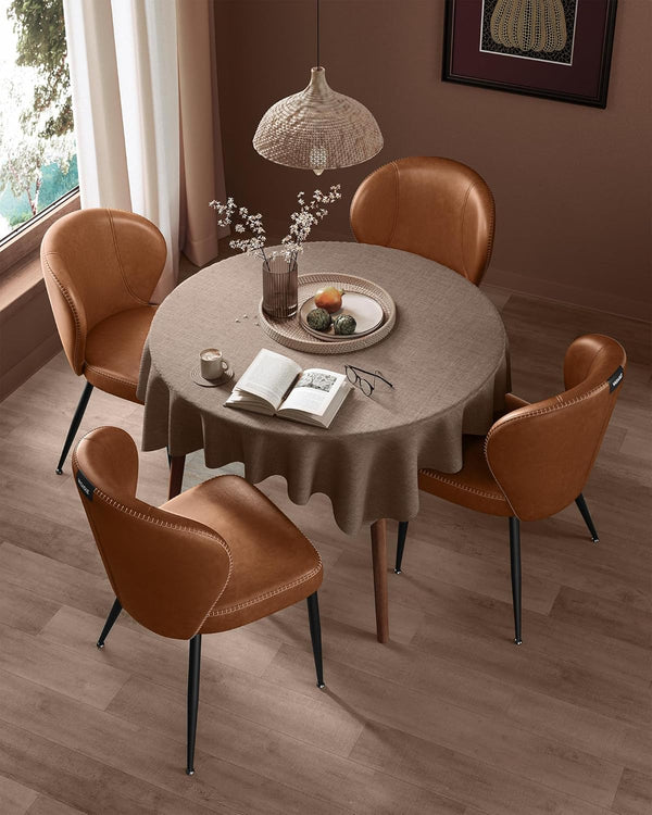 Mid-Century Faux Leather Dining Chairs (set of 2) - Karrari