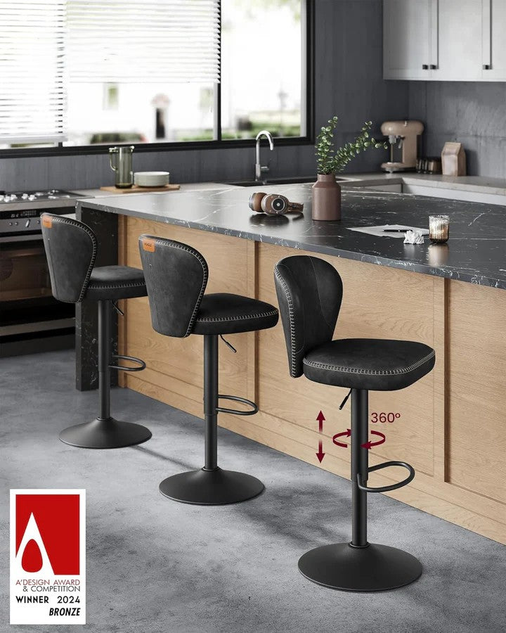 Set of 2 Adjustable Bar Stools