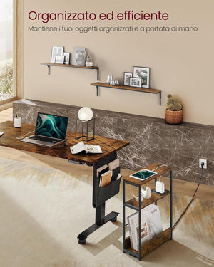 Side Table - Charging Port & Shelves - Karrari