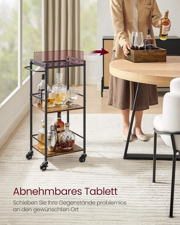 Kitchen Trolley with Removable Tray - Karrari