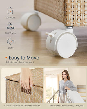 Laundry Sorter on Wheels – 3 Sections