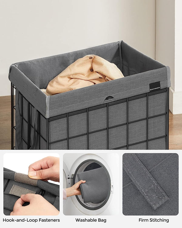 Laundry Hamper, 23.8 Gal (90L) Laundry Basket, Collapsible Clothes Hamper - Karrari