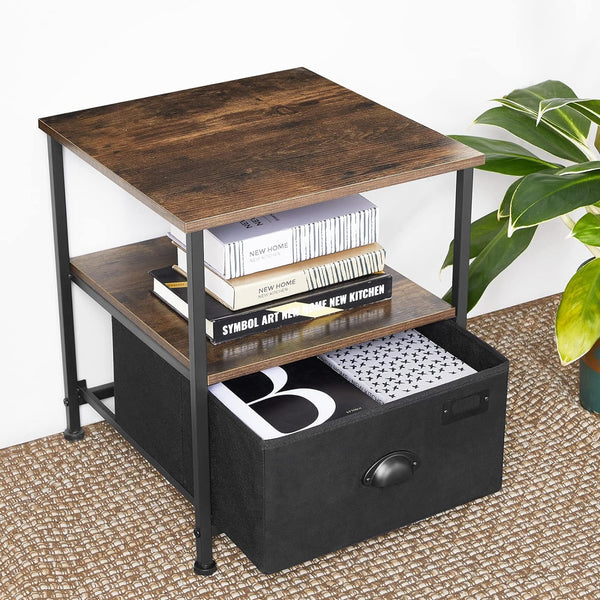 Nightstand with Fabric Drawer - Karrari
