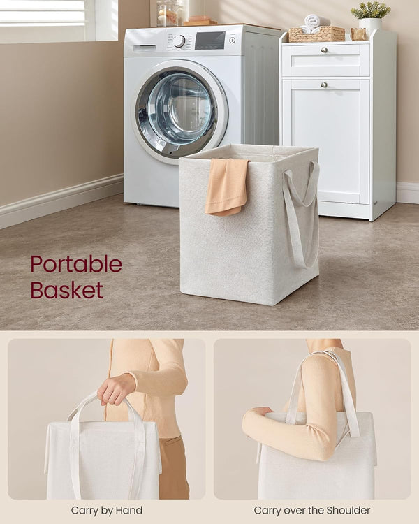Bathroom Cabinet with Laundry Basket & Drawer - Karrari