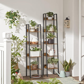 Ladder Shelf, 5-Tier Narrow Shelf, Bookshelf