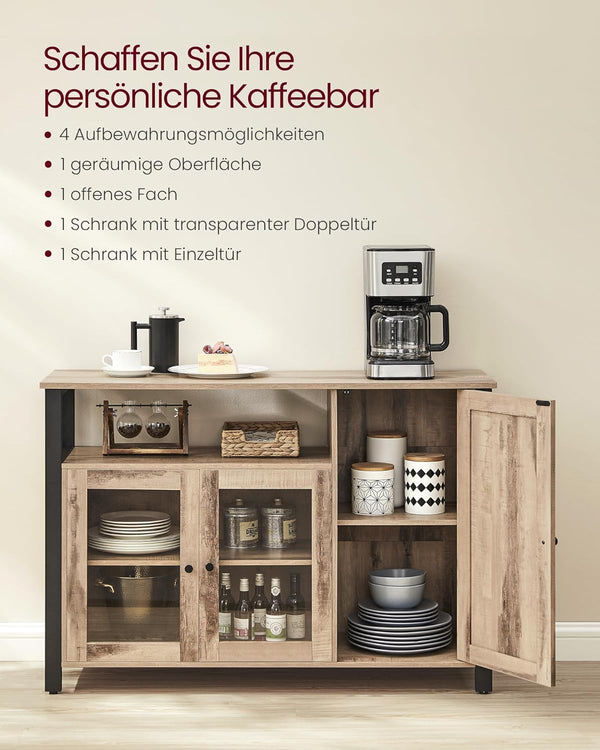 Sideboard Cabinet - Glass Doors & Adjustable Shelves - Karrari