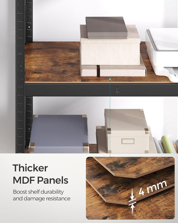 Industrial Shelving Unit – 4 Adjustable Shelves, (40x80x160cm) - Karrari