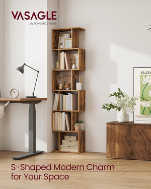 6-Tier Storage Shelf – Bookcase & Room Divider
