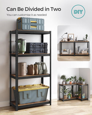 Industrial Shelving Unit – 4 Adjustable Shelves, (40x80x160cm) - Karrari