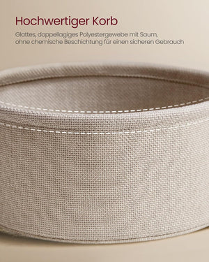 Round Side Table with Charging Station & Basket