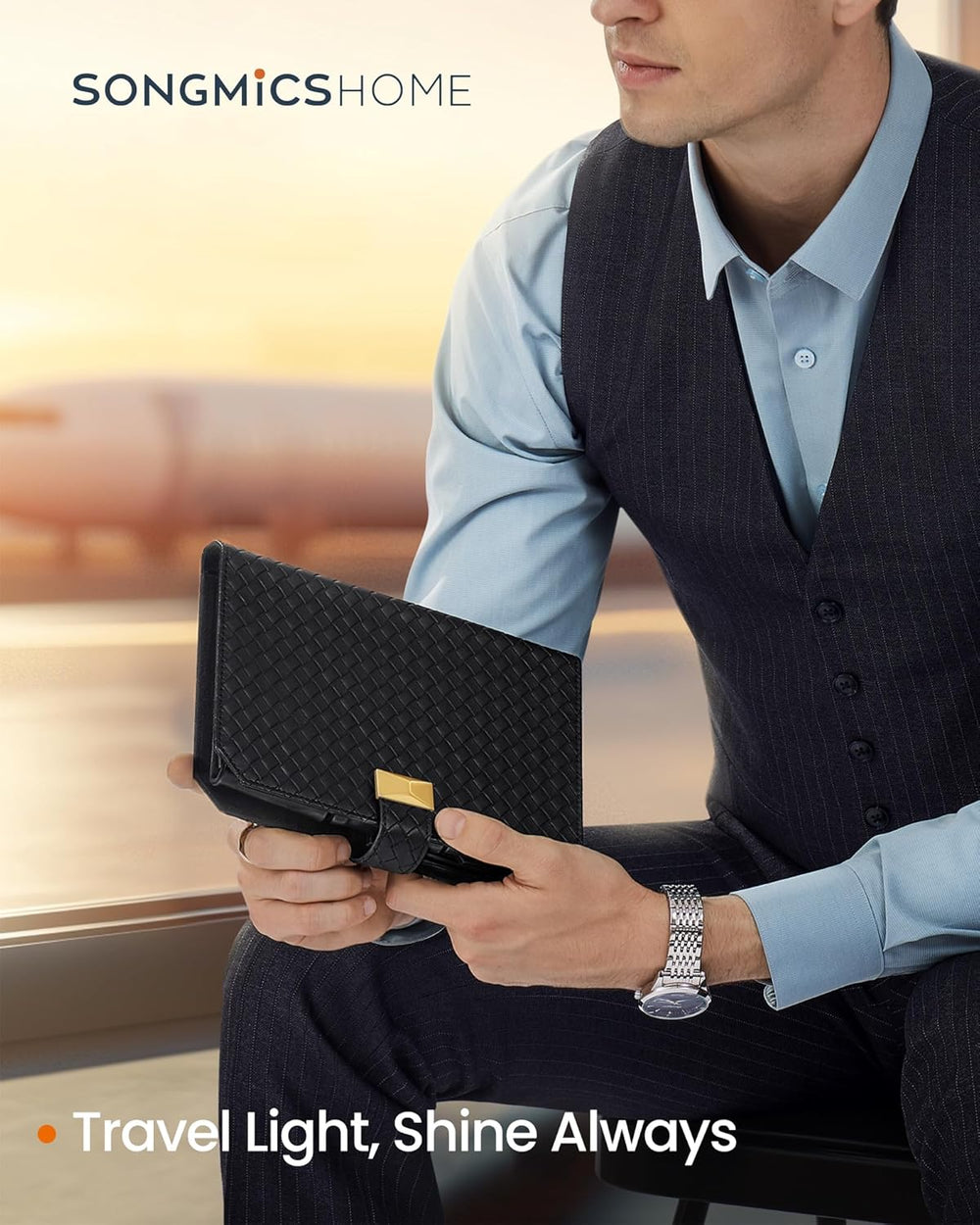 3-Watch Travel Case – Embossed PU Leather - Karrari
