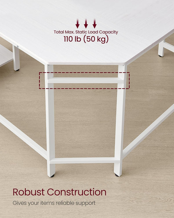 L-Shaped Computer Desk with 2 Storage Shelves - Karrari