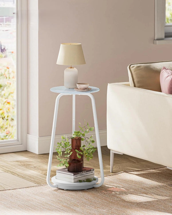 2-Tier Glass Bedside Table - Karrari