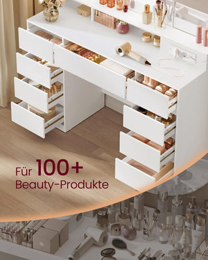 LED Makeup Vanity with Storage - Tool-free