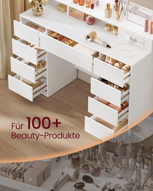 LED Makeup Vanity with Storage - Tool-free
