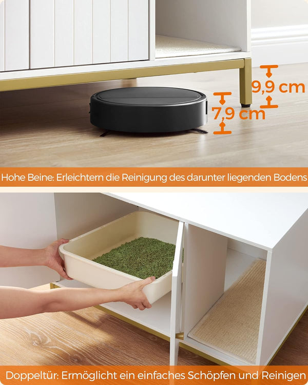 Modern Cat Litter Box Enclosure with Scratching Mat - Karrari