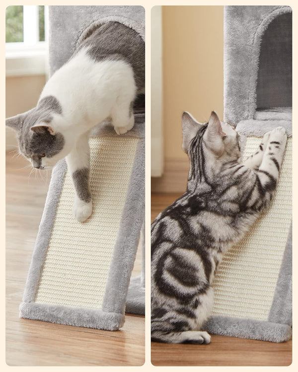 Light Grey Cat Tree Tower for Indoor Cats & Kittens - Karrari