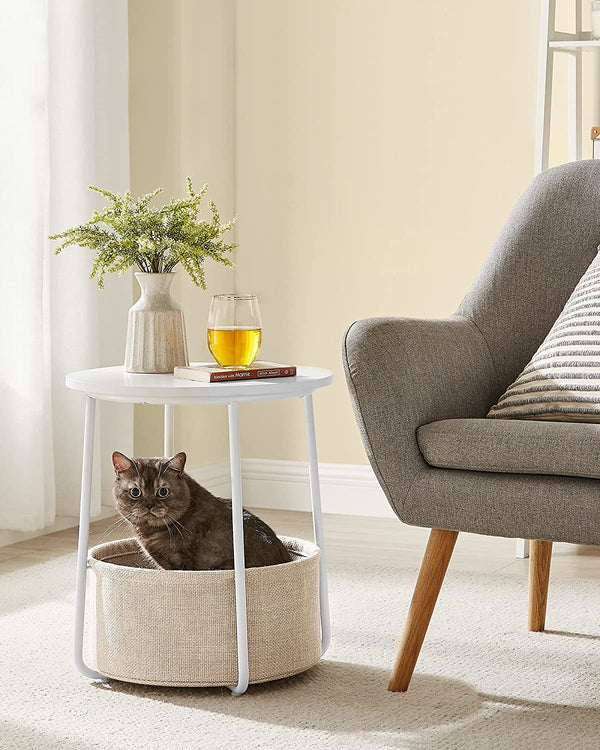 Side Table with Fabric Basket - Karrari