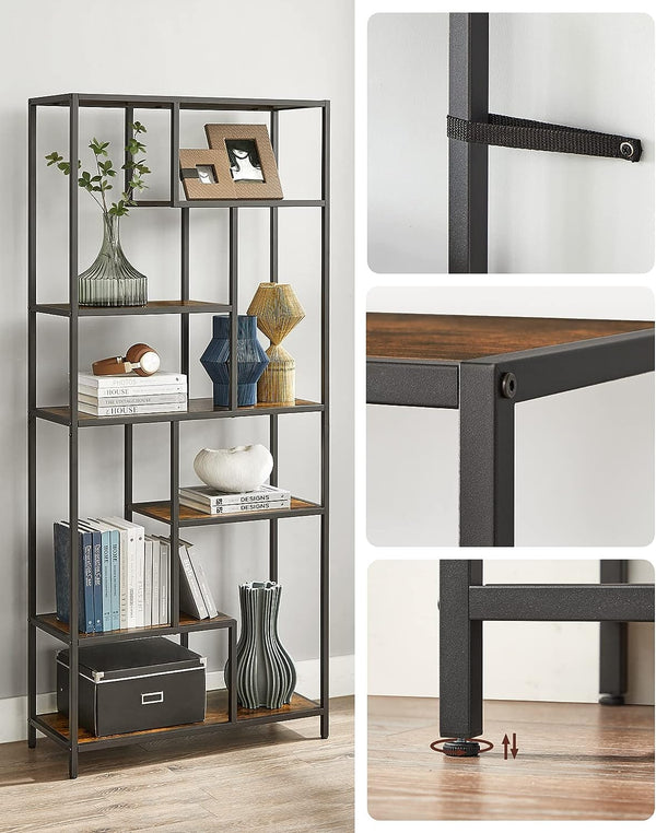 6-Tier Geometric Bookcase - Karrari