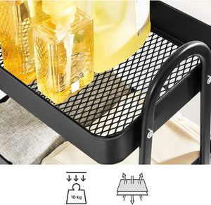 3-Tier Rolling Metal Trolley with Handles - Karrari