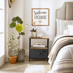 Nightstand with Fabric Drawer - Karrari