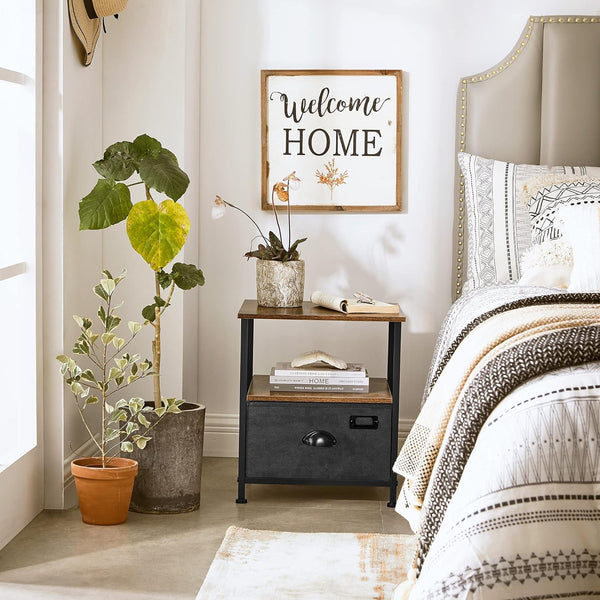 Nightstand with Fabric Drawer - Karrari