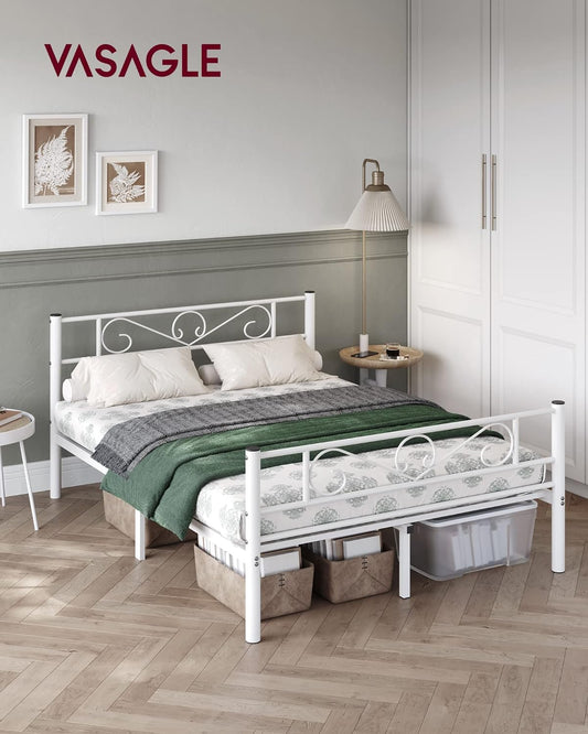 Double Bed Frame Metal Bed Frame Fits 190 x 140 cm Mattress