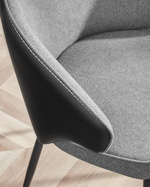 Grey Upholstered Dining Chairs (set of 2) - Karrari