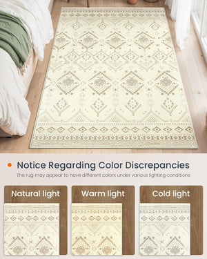 Boho Area Rug Non-Slip (183x122cm)
