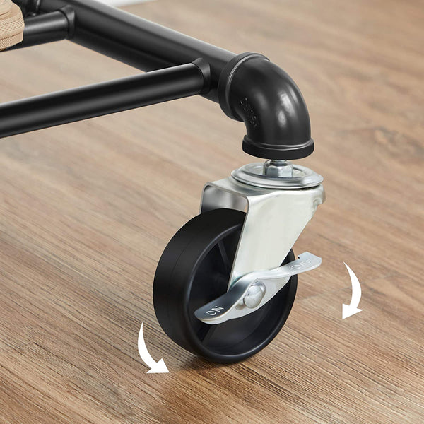 ndustrial Double Clothes Rack on Wheels - Karrari