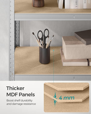 5-Tier Garage Shelving - Durable Steel, Easy Assembly (50x100x200cm) - Karrari