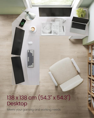 L-Shaped Computer Desk with 2 Storage Shelves - Karrari