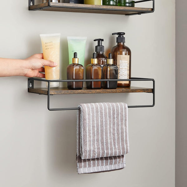 2-Piece Wall Floating Spice Rack Shelf with Pole - Karrari