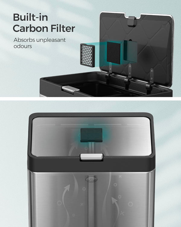 3-Compartment Kitchen Bin (2×17L + 26L) - Karrari