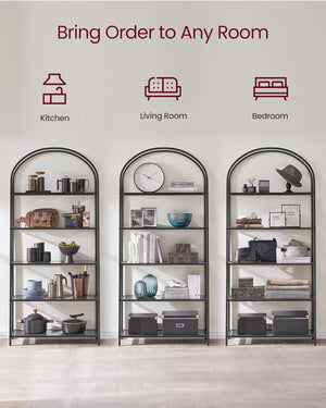 5-Tier Tempered Glass Standing Shelf - Karrari