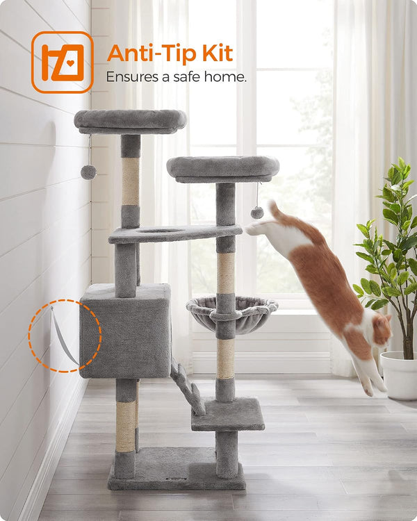 Large Cat Tower - Scratching Posts, Caves & Hammock