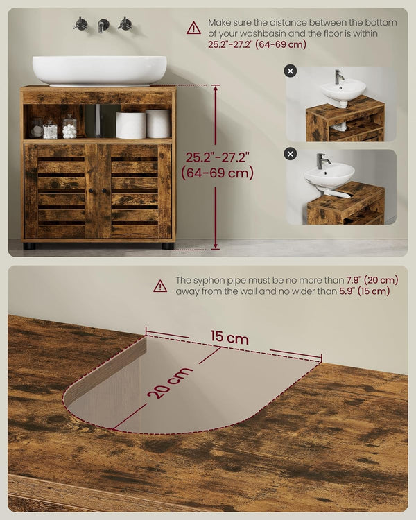 Under Sink Cabinet – Storage with Adjustable Shelf - Karrari