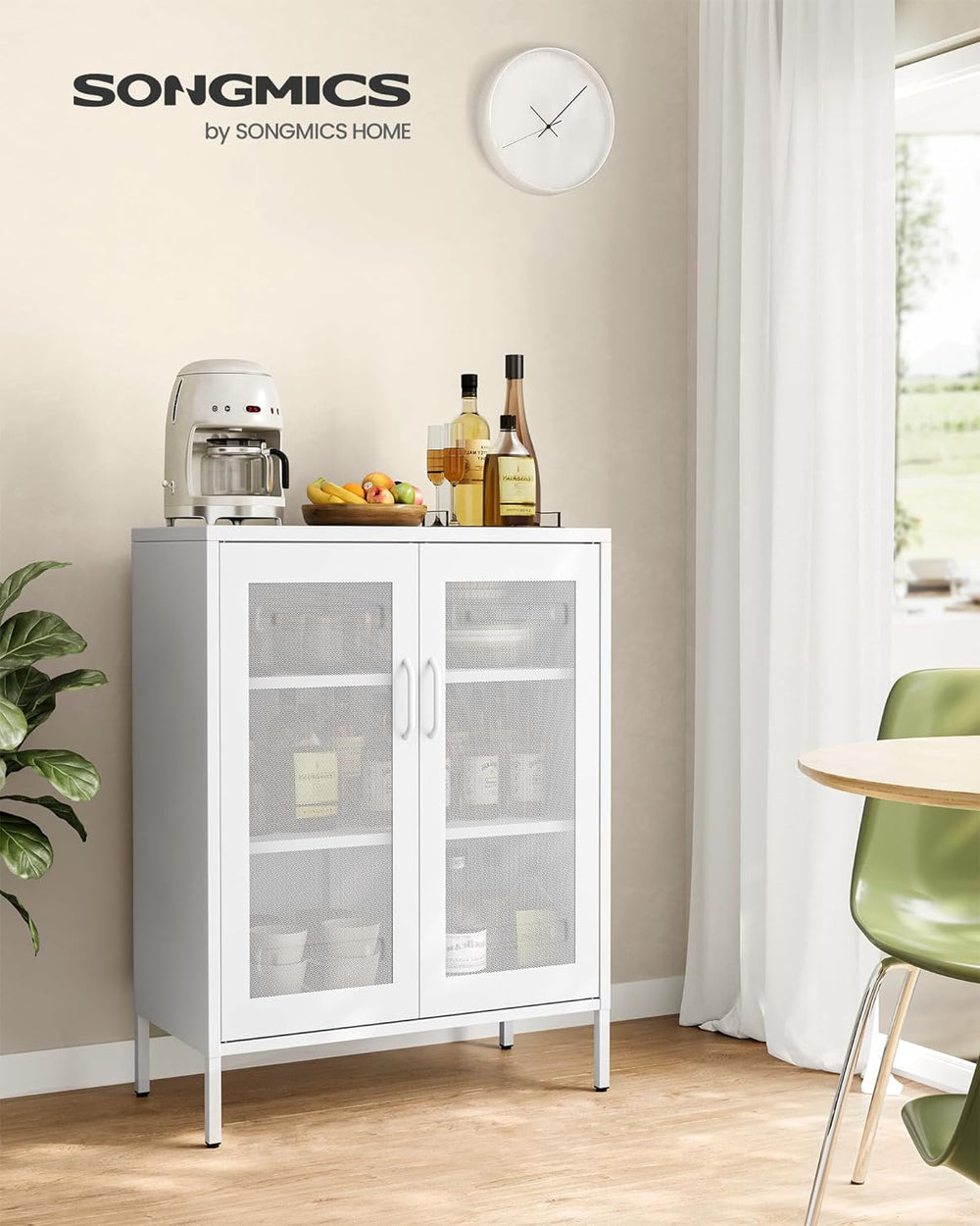 3-Tier Metal Cabinet with Mesh Doors - Karrari