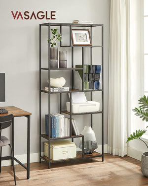6-Tier Geometric Bookcase - Karrari