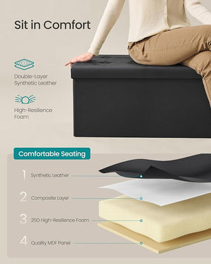 Folding Storage Ottoman Bench - Karrari