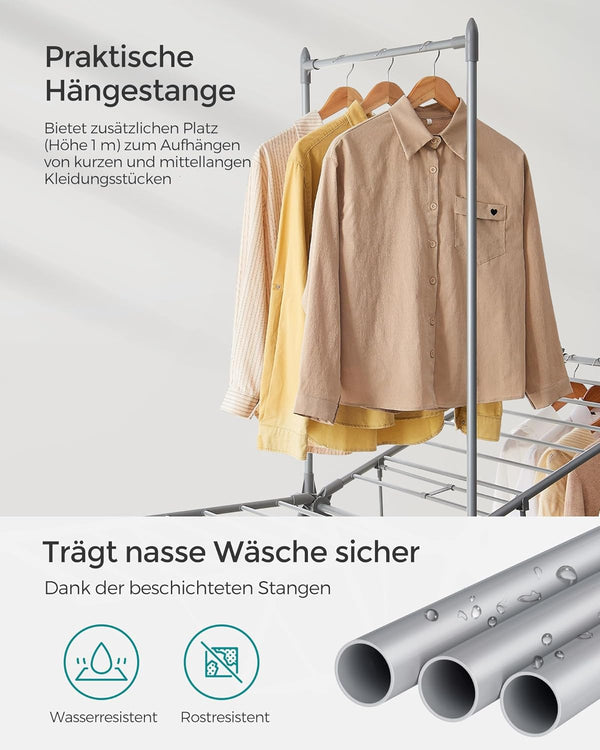 Foldable Clothes Drying Rack – 2 Levels, 24 Rails - Karrari